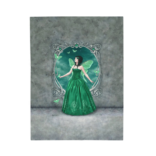 Velveteen Plush Blanket - Birthstones - Emerald