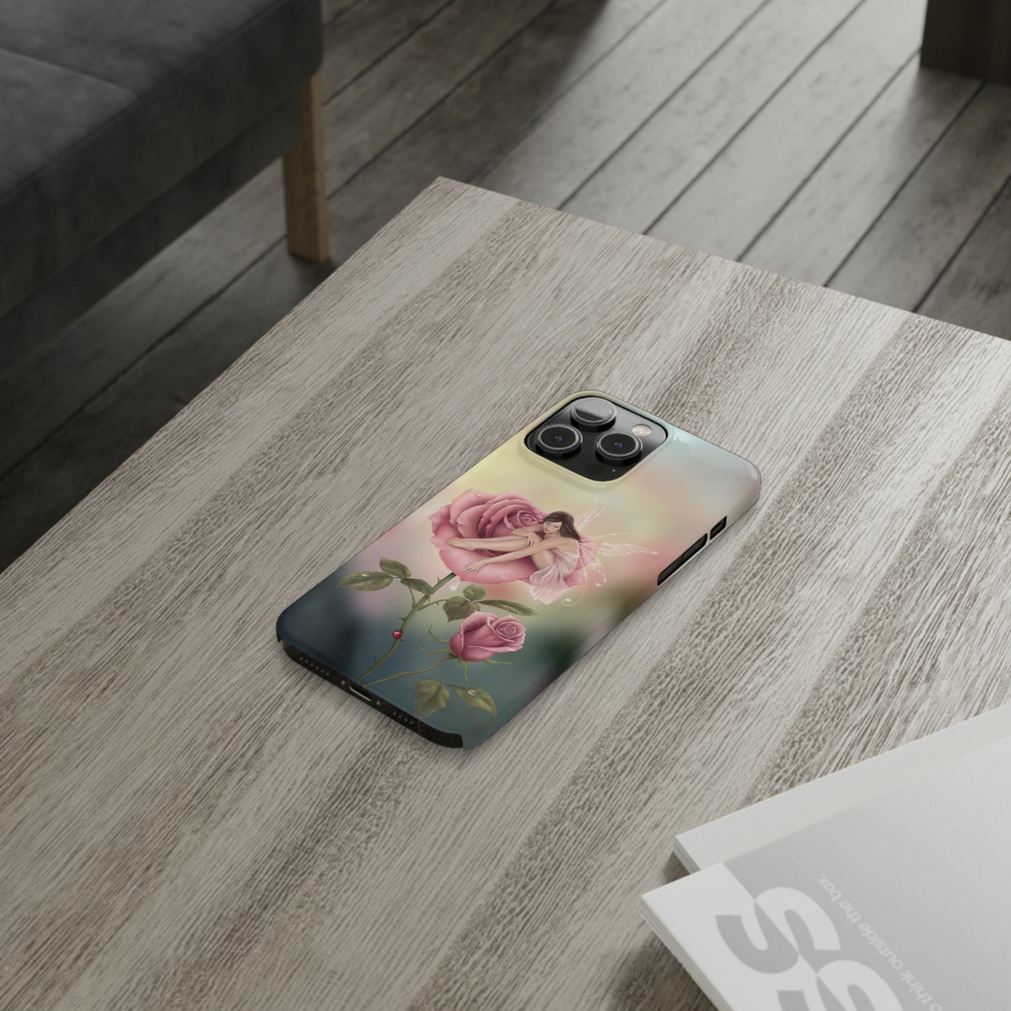 Slim Phone Case - Rose Flower Fairy