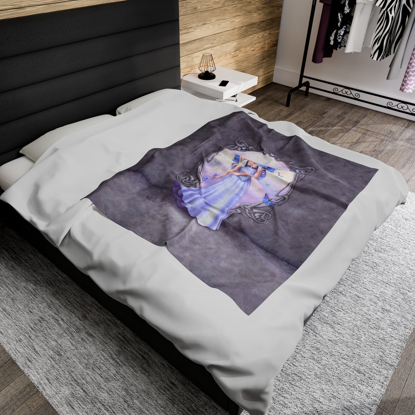 Plush Blanket - Birthstones - Opal