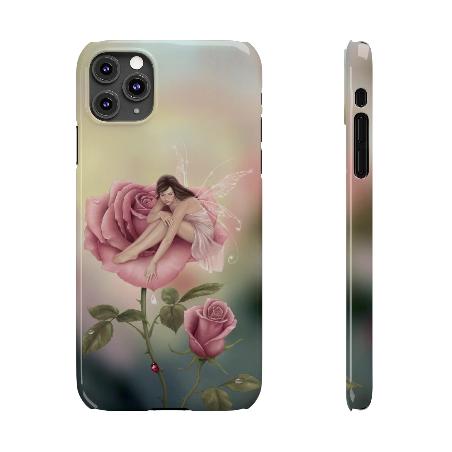 Slim Phone Case - Rose Flower Fairy