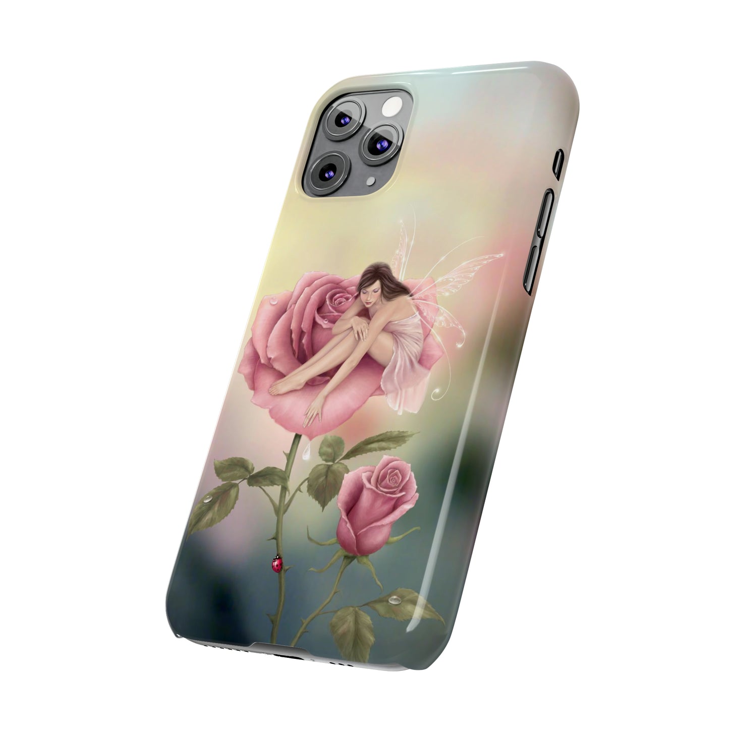 Slim Phone Case - Rose Flower Fairy
