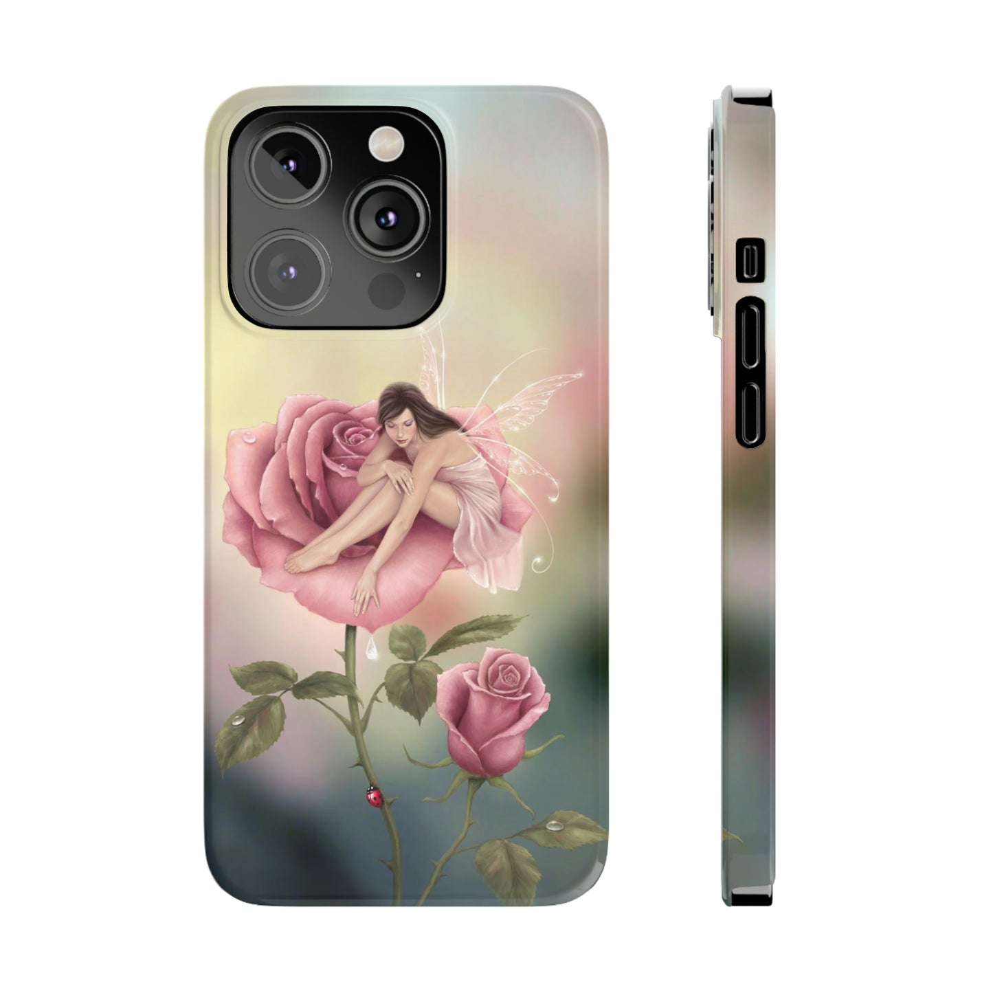 Slim Phone Case - Rose Flower Fairy