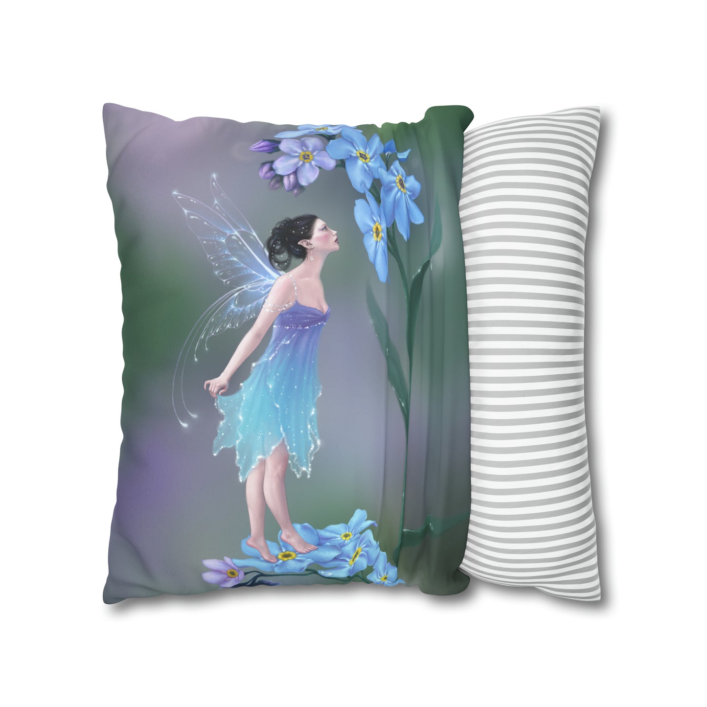 Throw Pillow Cover - Forget-Me-Not