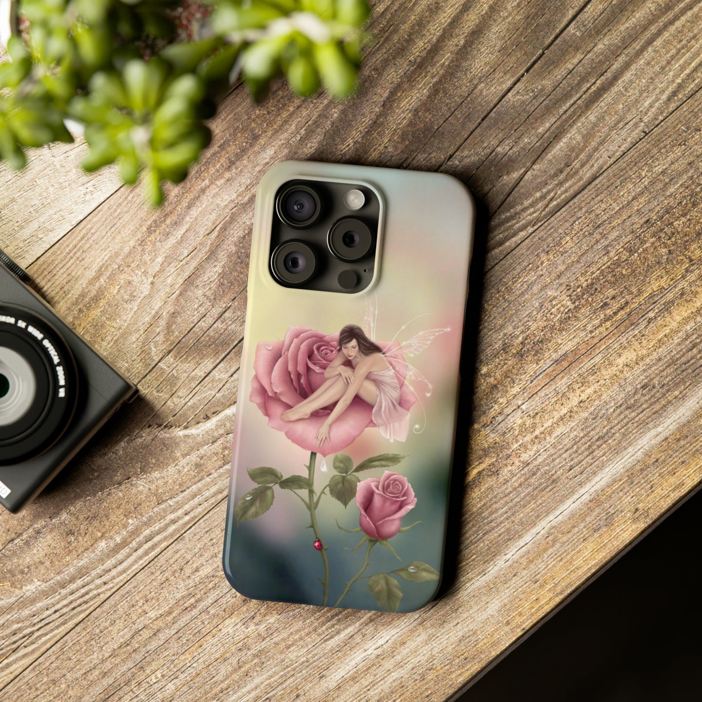 Slim Phone Case - Rose Flower Fairy