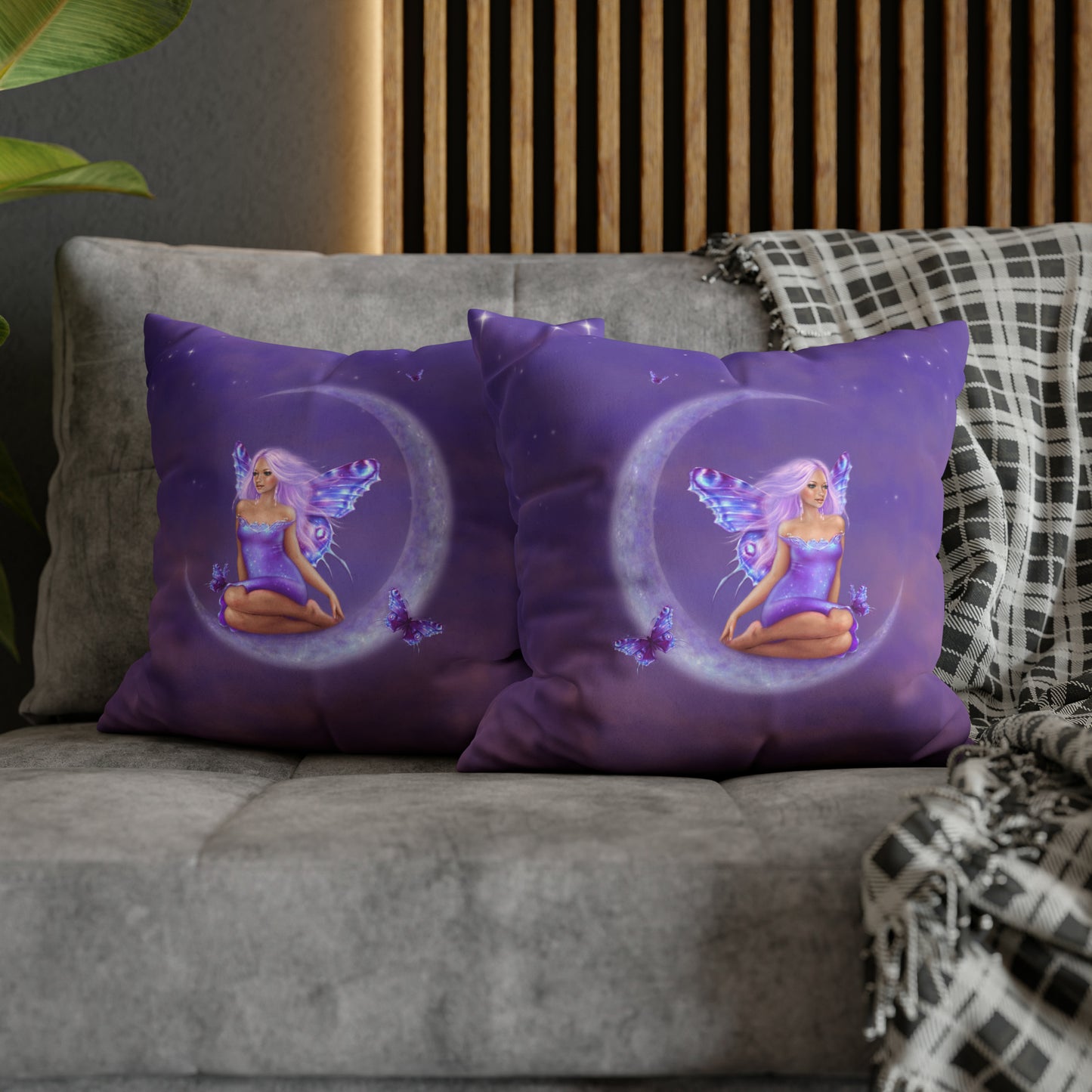 Throw Pillow Cover - Lavender Moon