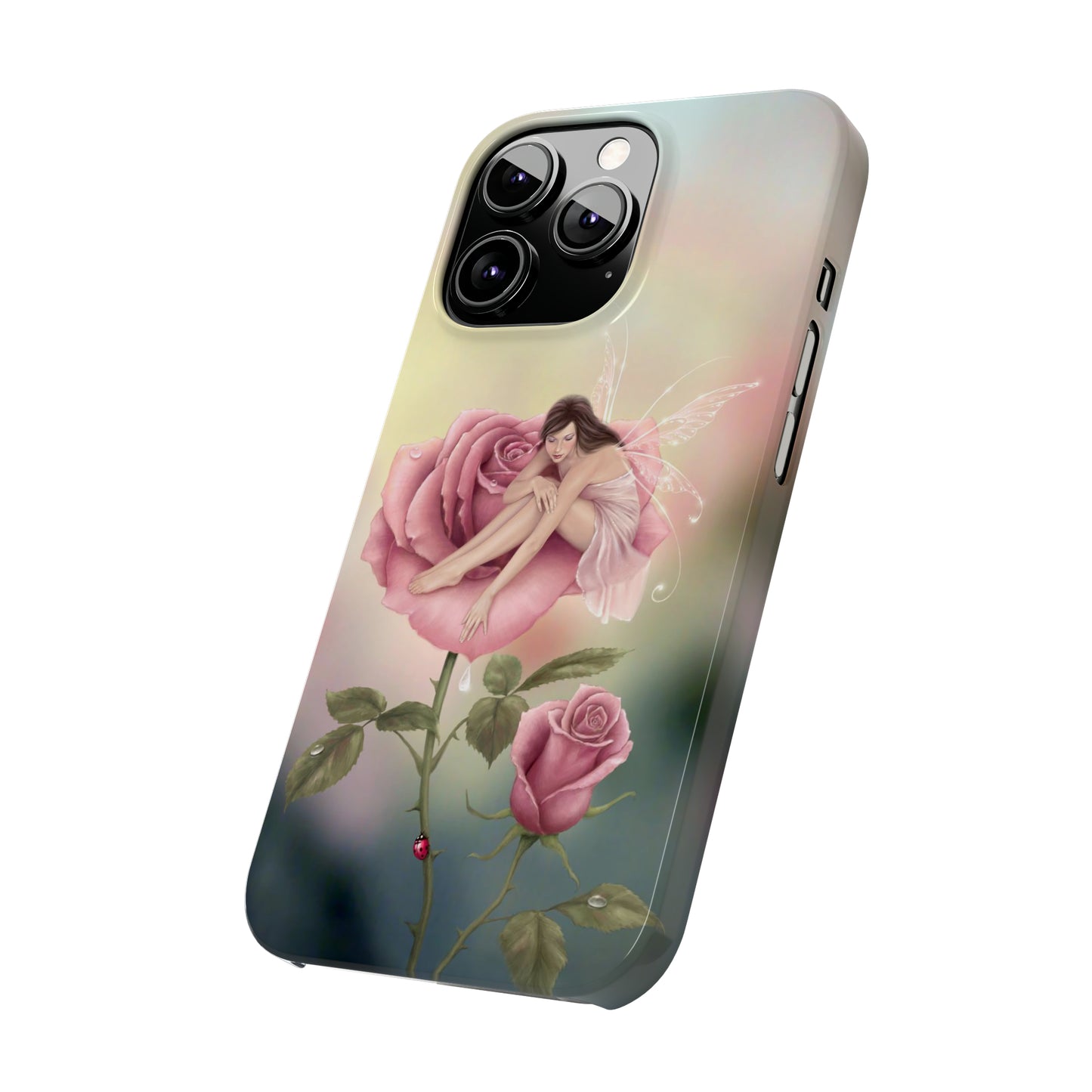 Slim Phone Case - Rose Flower Fairy