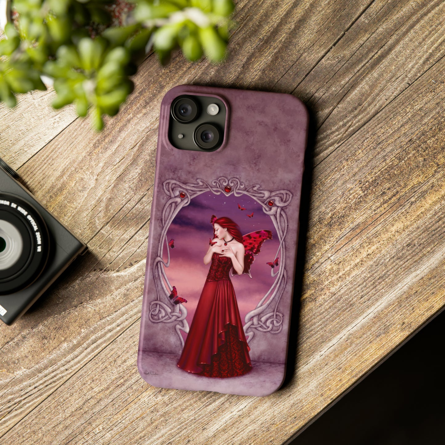 Phone Case - Garnet Birthstone Fairy