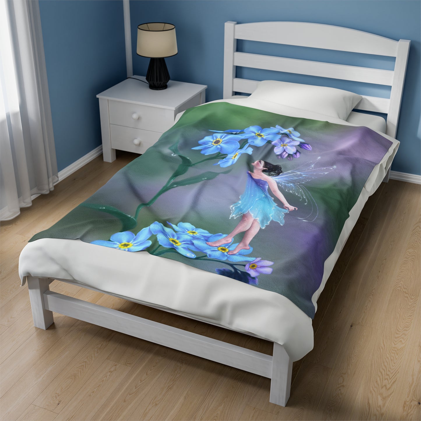 Velveteen Plush Blanket - Forget-Me-Not