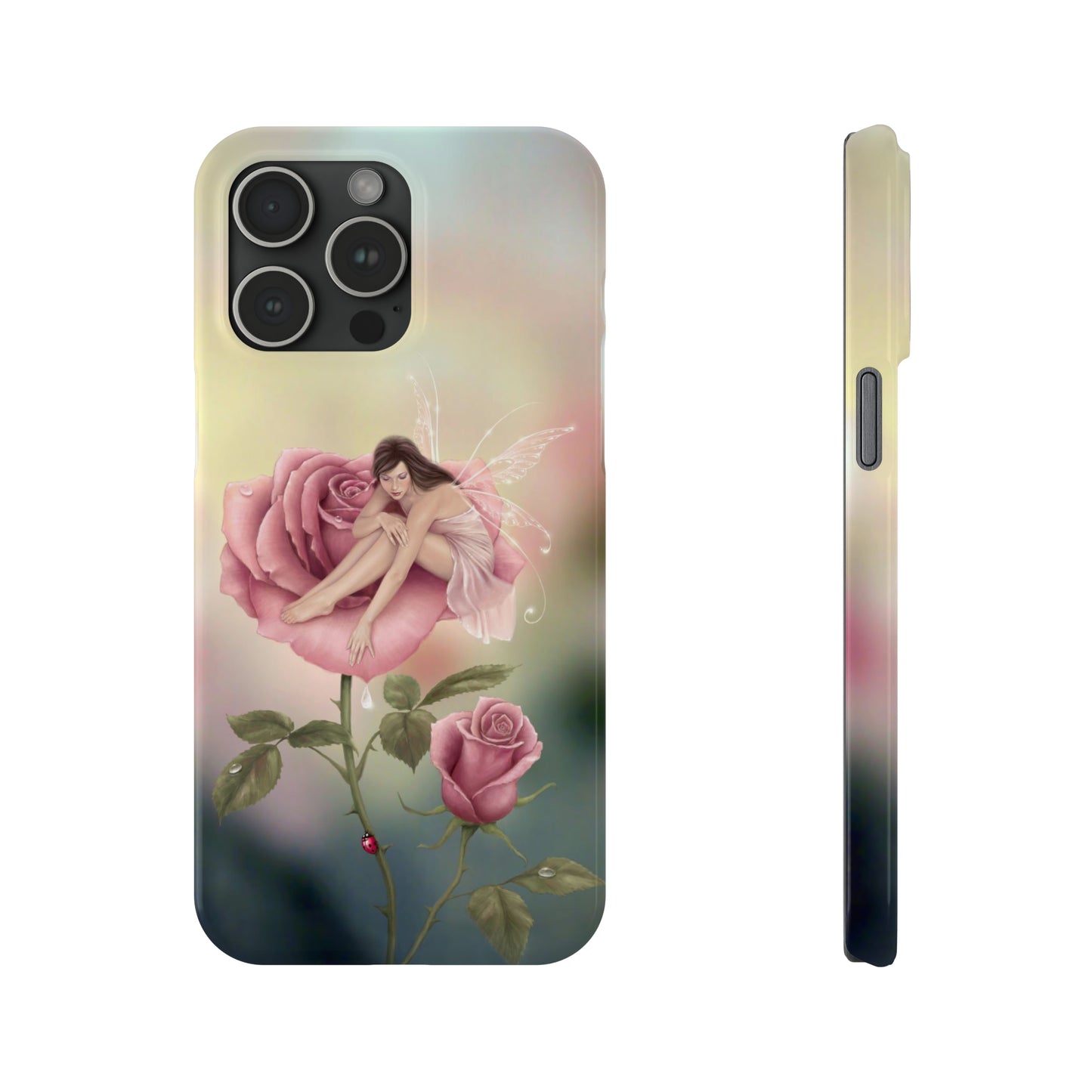 Slim Phone Case - Rose Flower Fairy