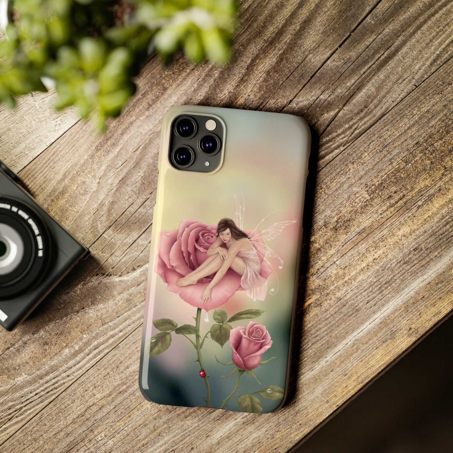 Slim Phone Case - Rose Flower Fairy