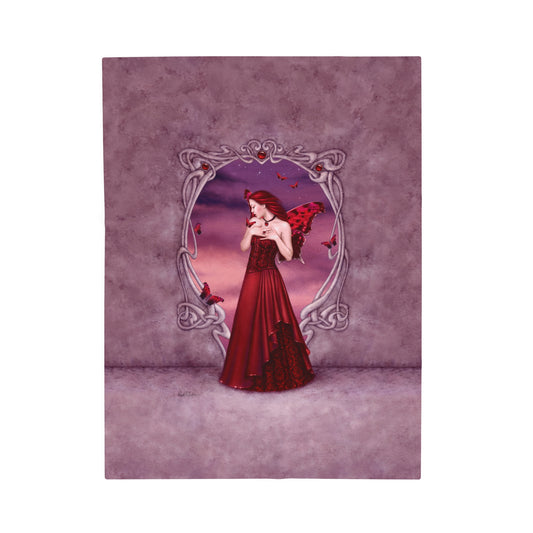 Velveteen Plush Blanket - Birthstones - Garnet