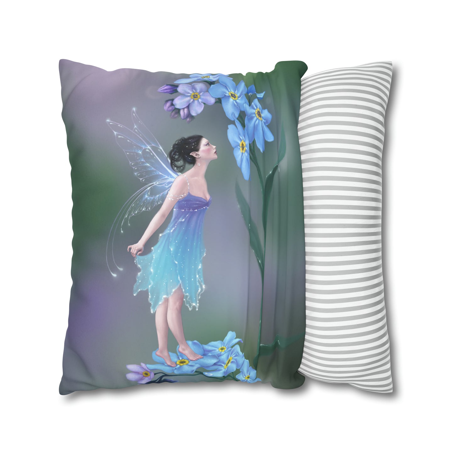 Throw Pillow Cover - Forget-Me-Not