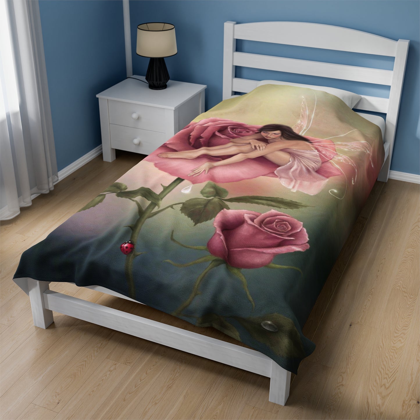 Velveteen Plush Blanket - Rose