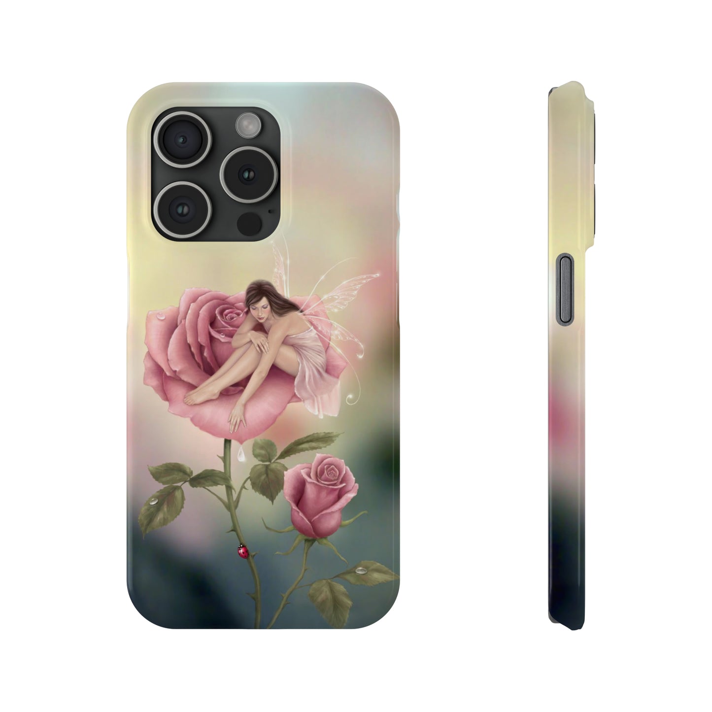 Slim Phone Case - Rose Flower Fairy