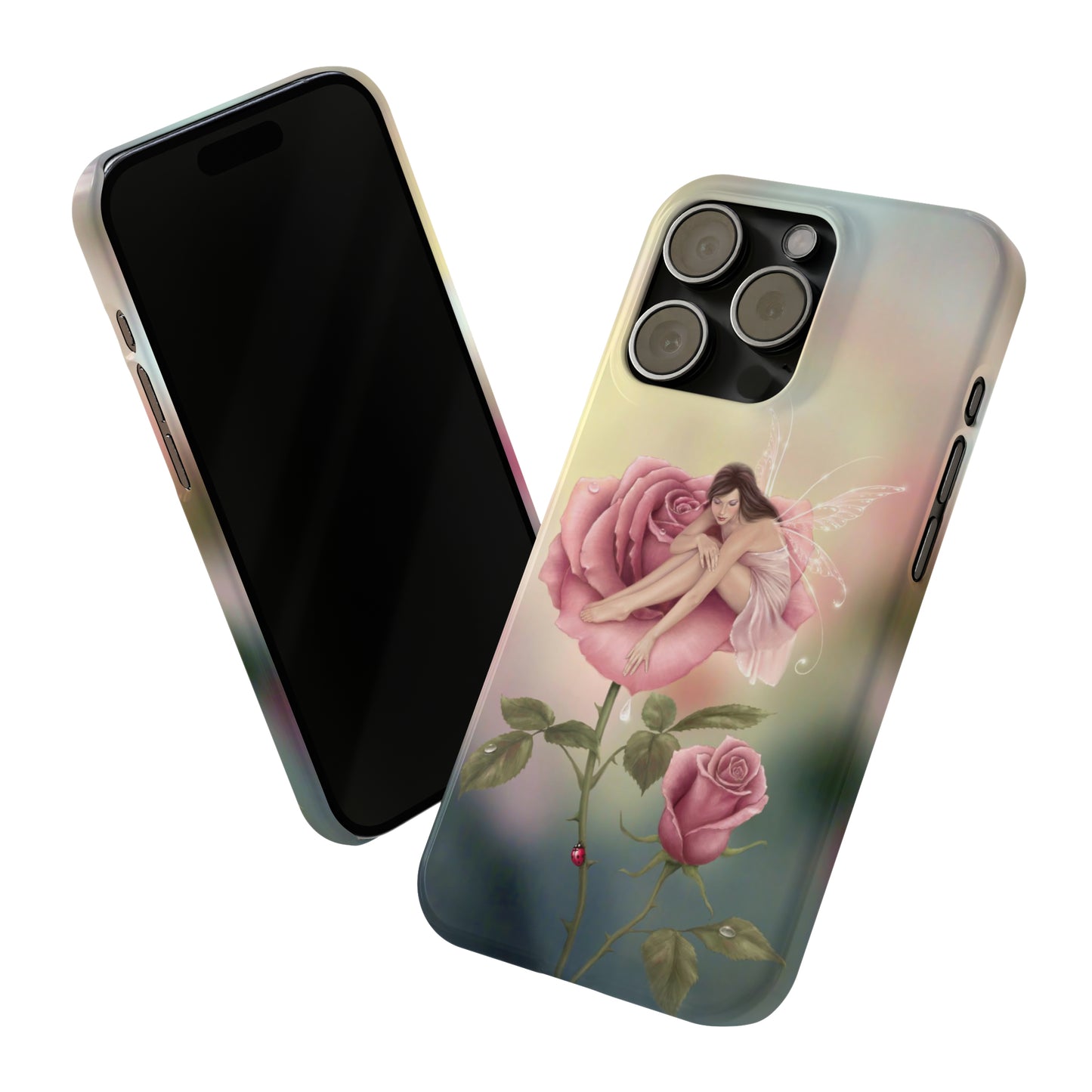 Slim Phone Case - Rose Flower Fairy