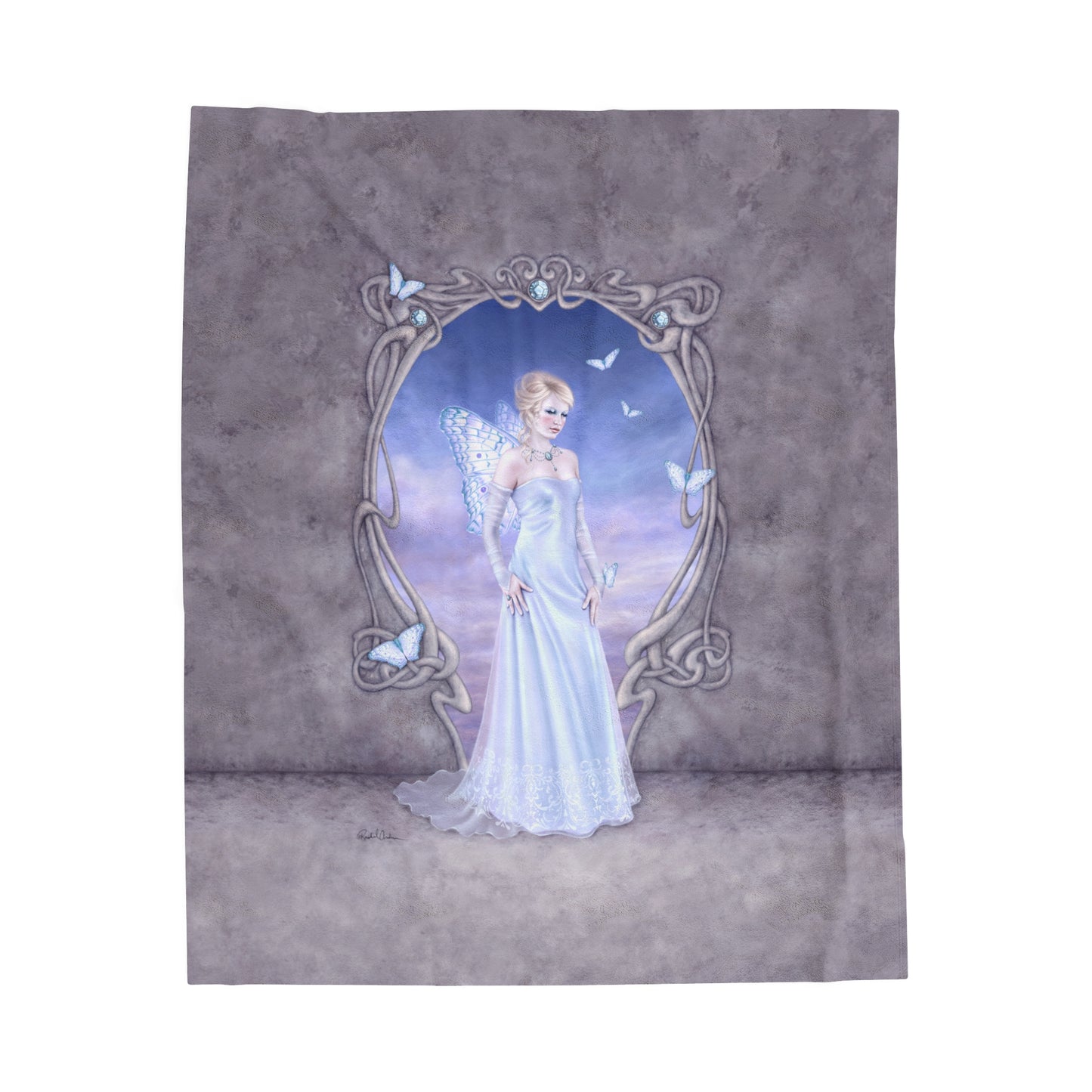 Velveteen Plush Blanket - Birthstones - Diamond