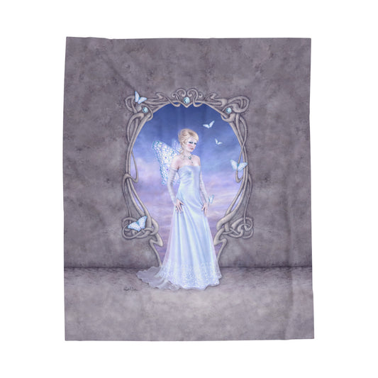 Velveteen Plush Blanket - Birthstones - Diamond