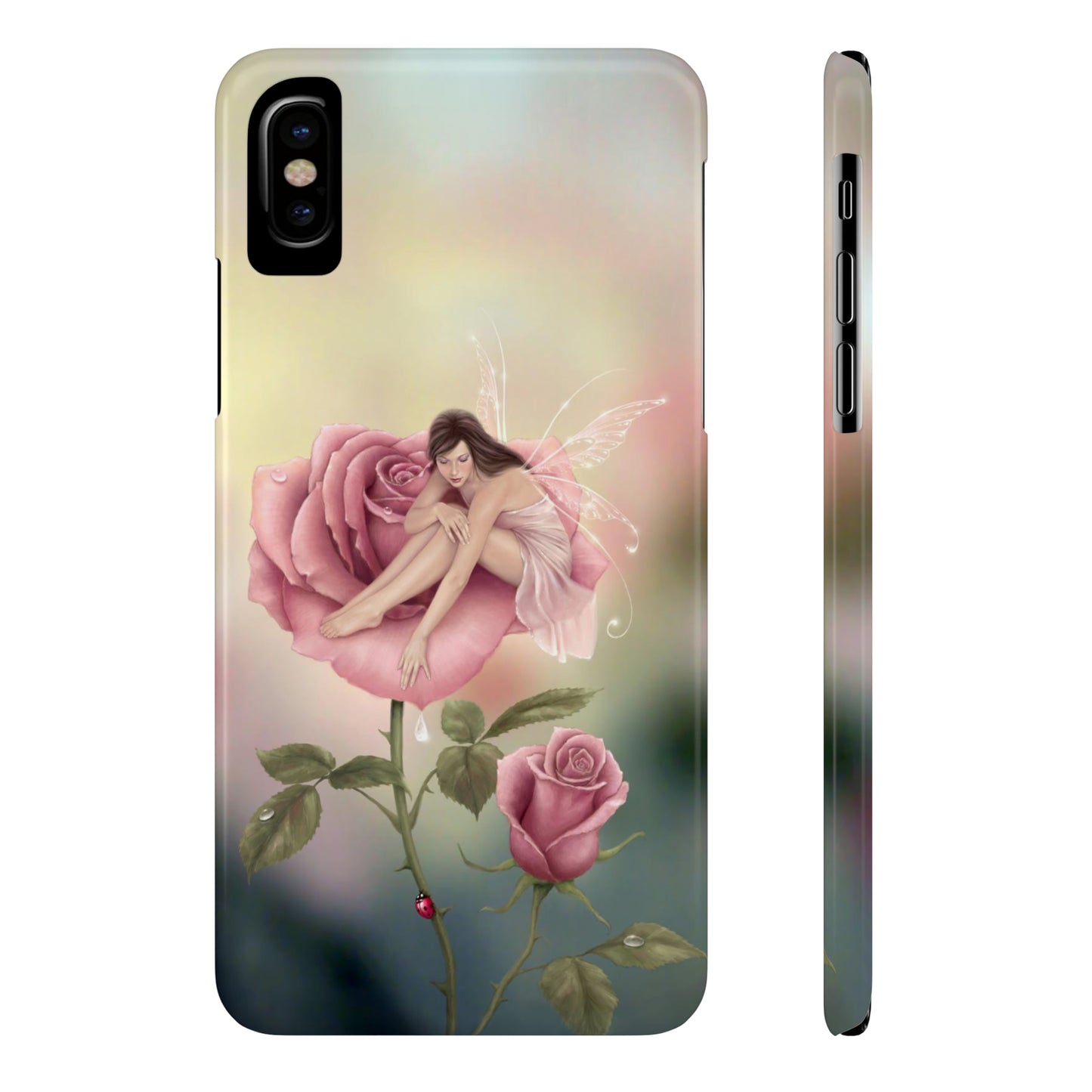 Slim Phone Case - Rose Flower Fairy