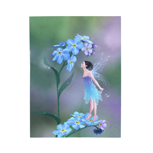 Velveteen Plush Blanket - Forget-Me-Not
