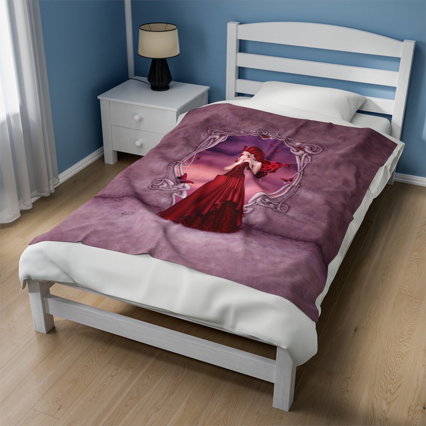 Velveteen Plush Blanket - Birthstones - Garnet