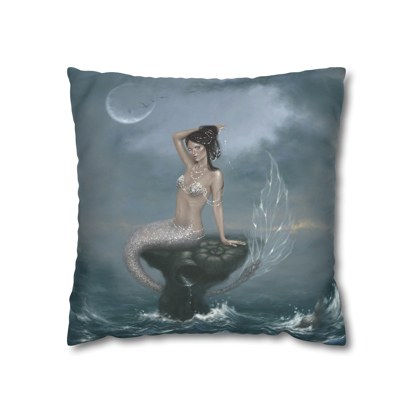 Throw Pillow Cover - Moon Tide