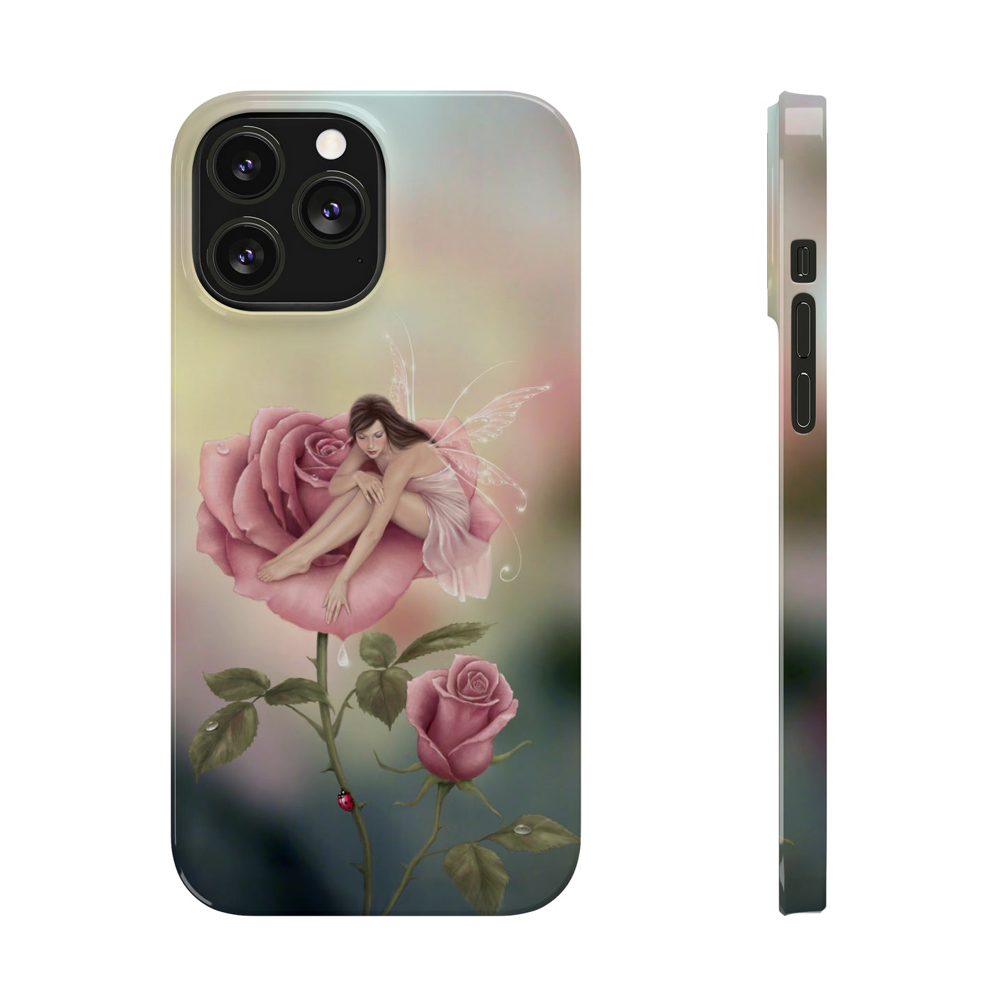Slim Phone Case - Rose Flower Fairy