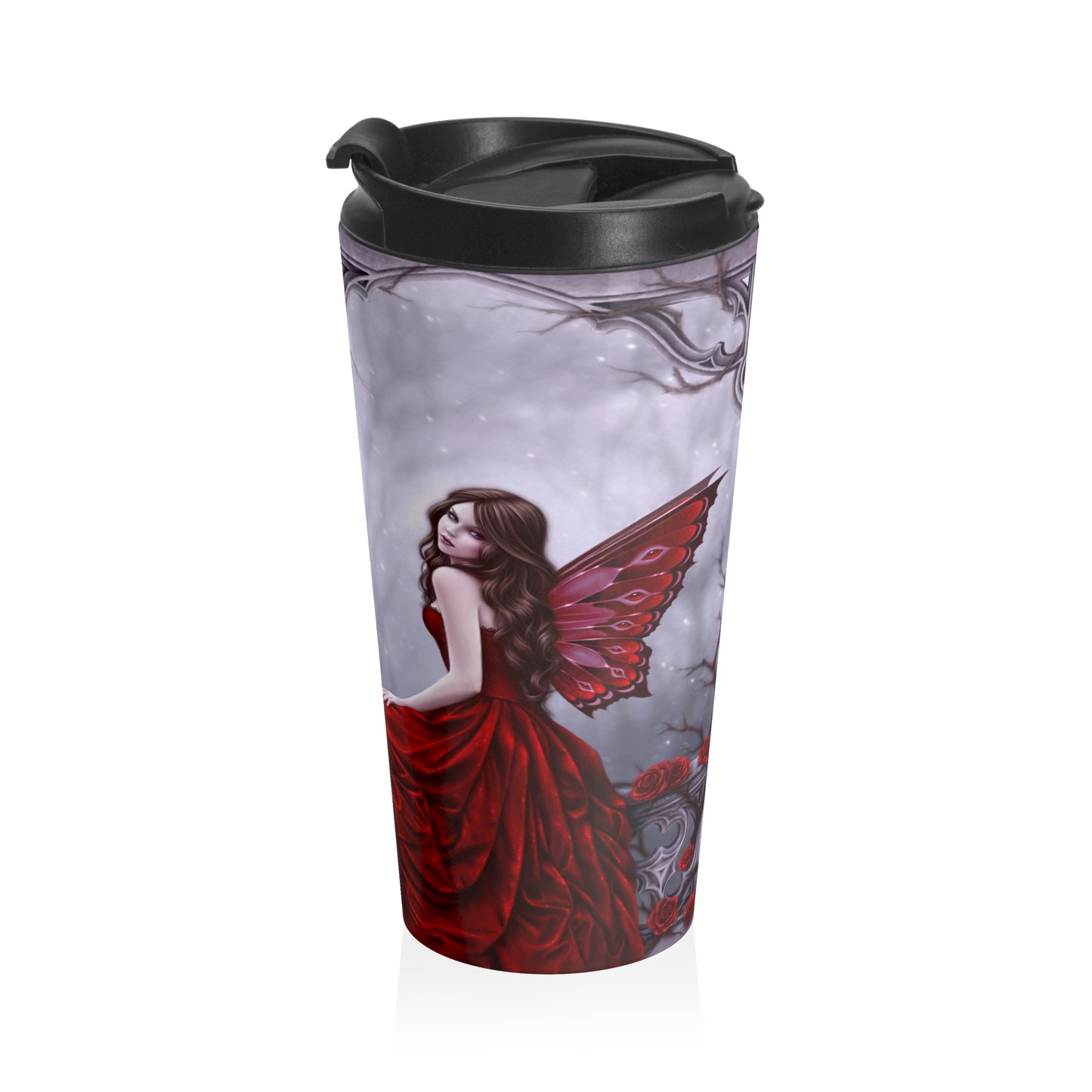 Travel Mug - Winter Rose