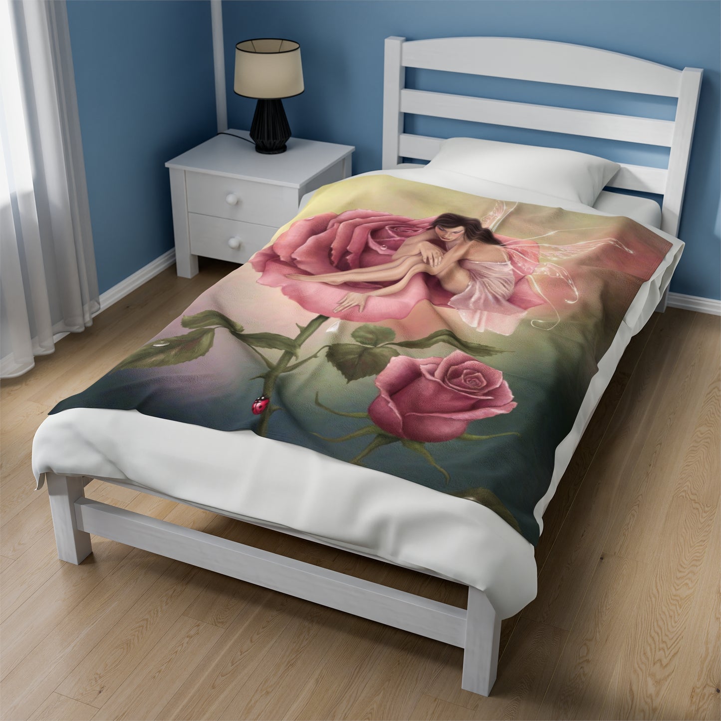 Velveteen Plush Blanket - Rose