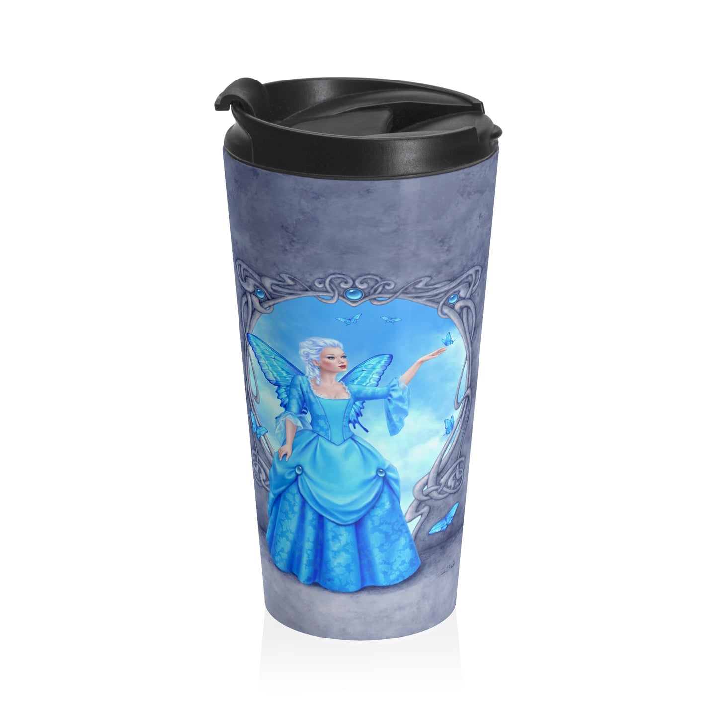 Travel Mug - Birthstones - Blue Topaz