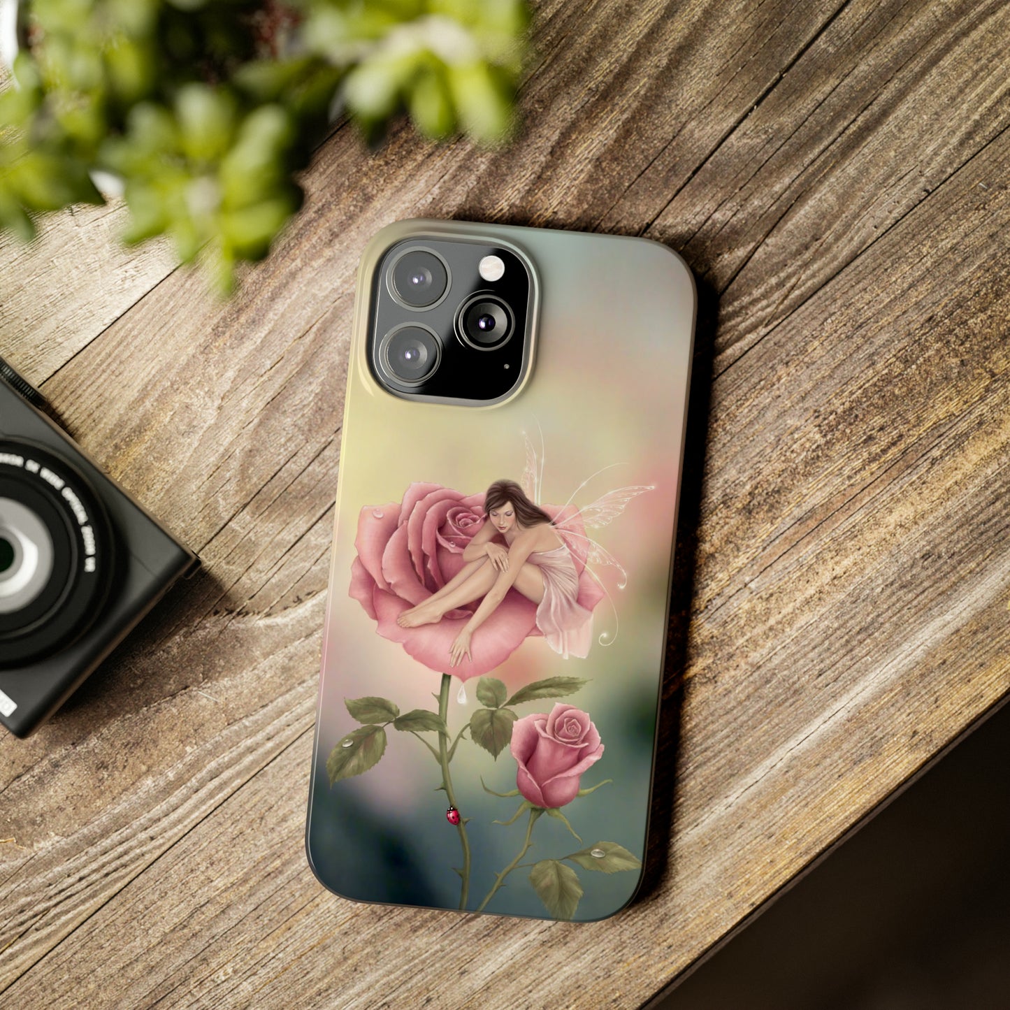 Slim Phone Case - Rose Flower Fairy