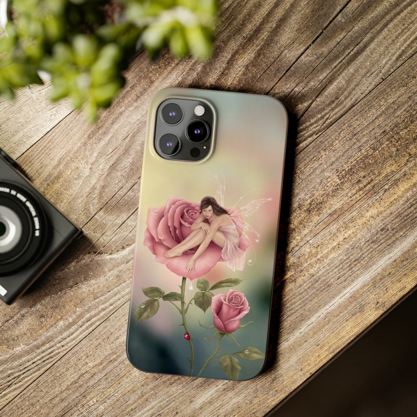 Slim Phone Case - Rose Flower Fairy
