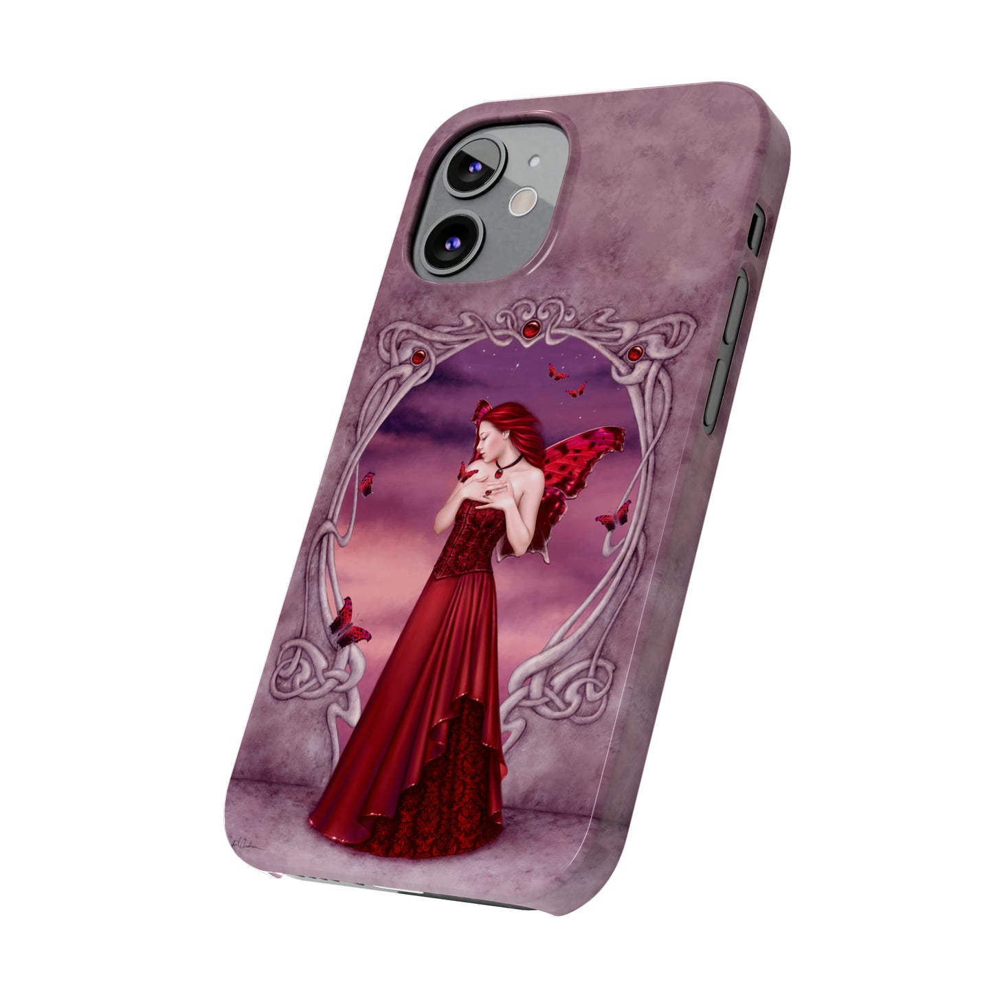 Phone Case - Garnet Birthstone Fairy