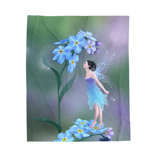 Velveteen Plush Blanket - Forget-Me-Not