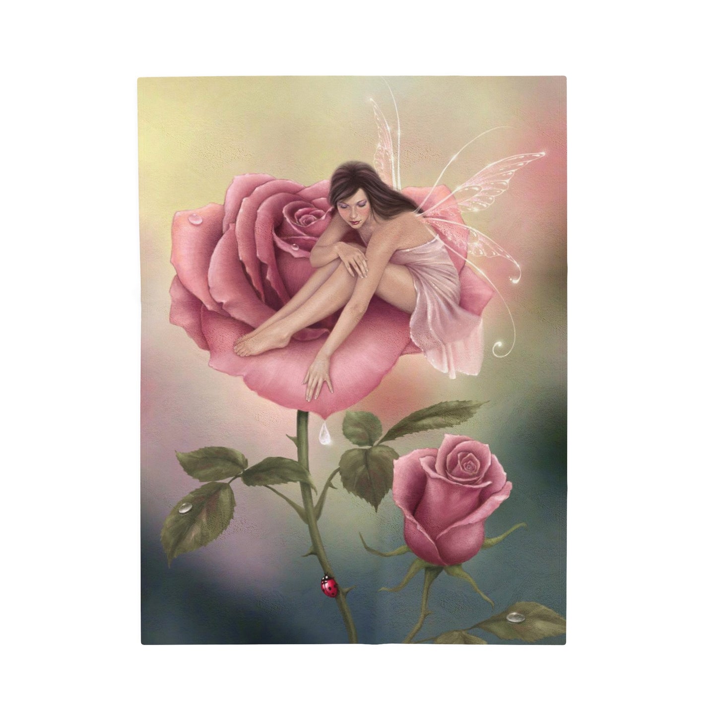 Velveteen Plush Blanket - Rose