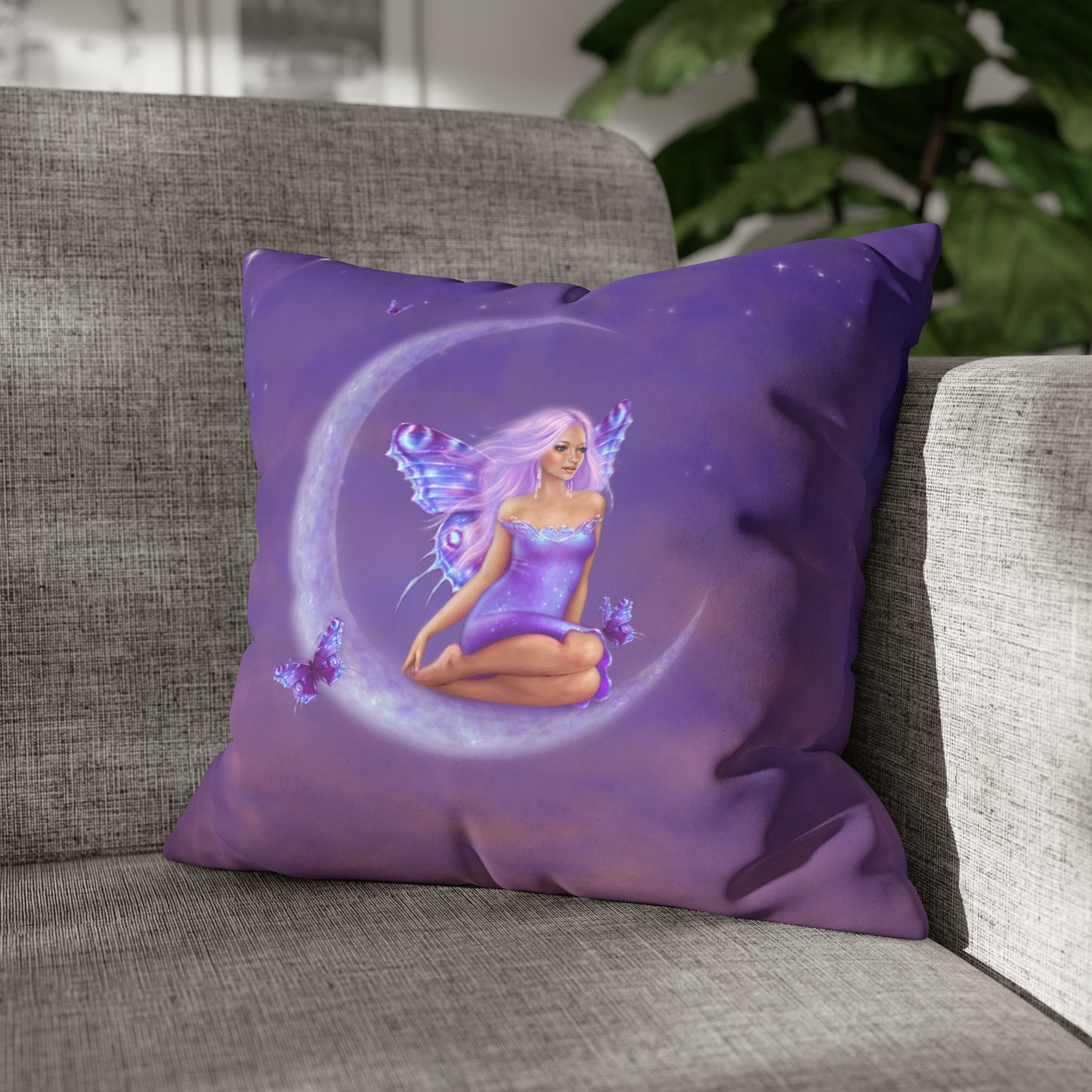 Throw Pillow Cover - Lavender Moon