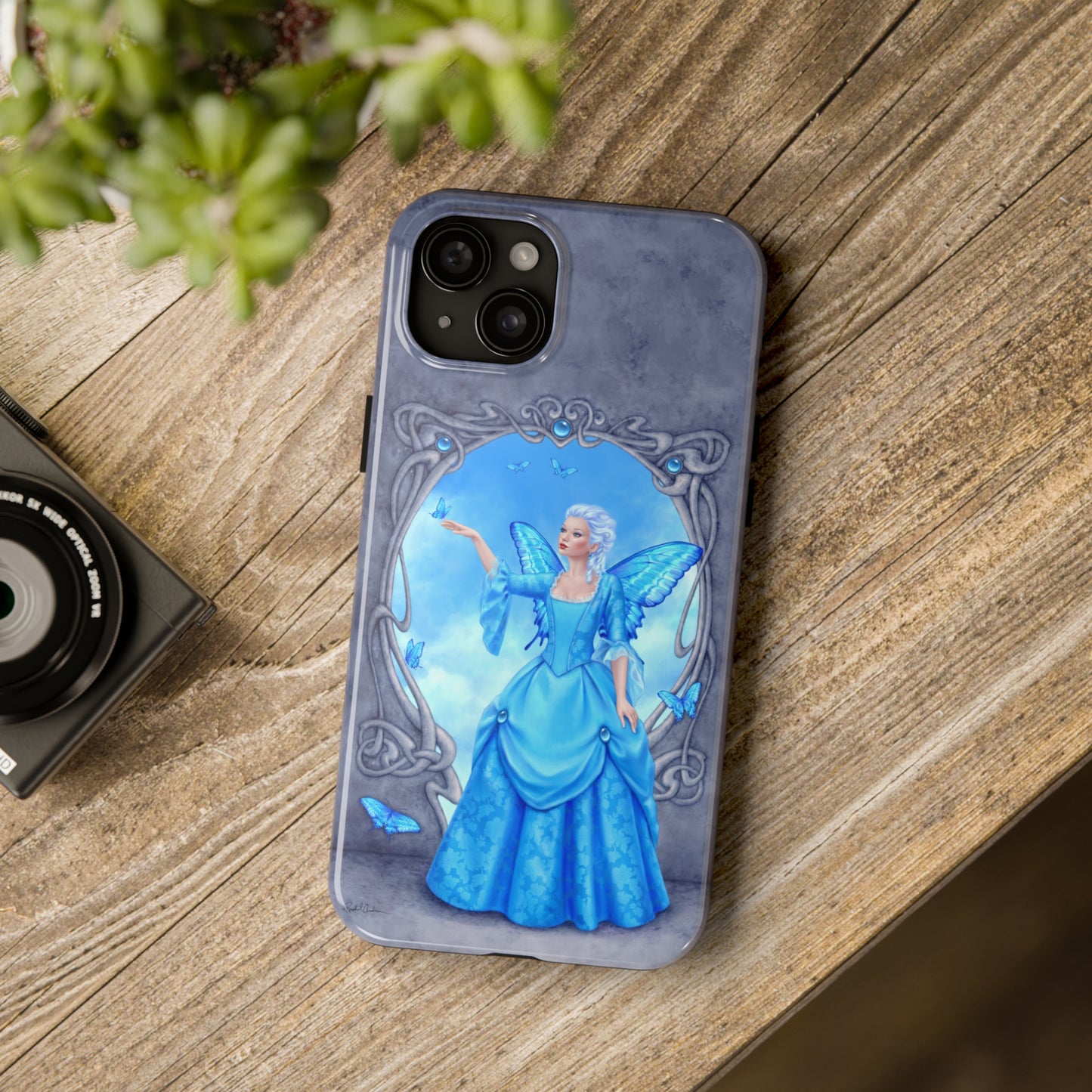 iPhone 15 Cases - Blue Topaz Birthstone Fairy