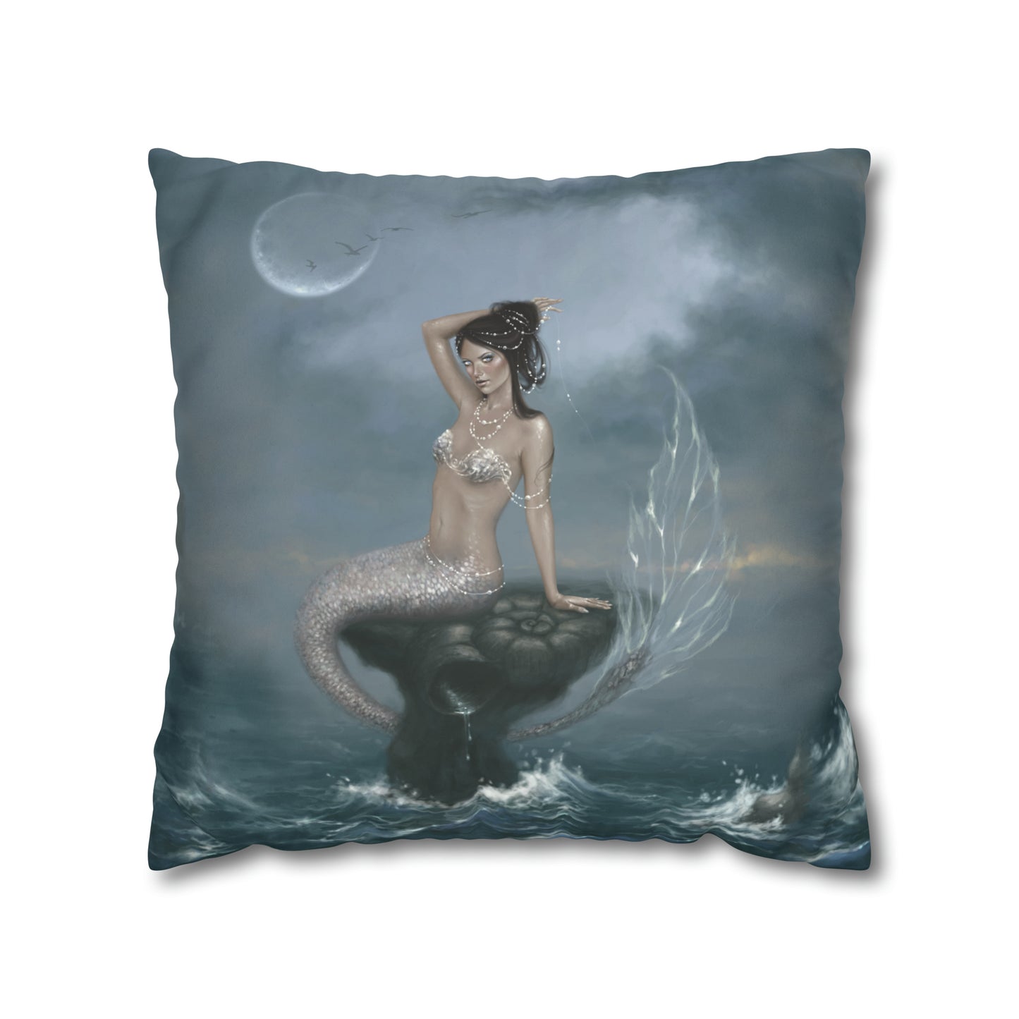 Throw Pillow Cover - Moon Tide