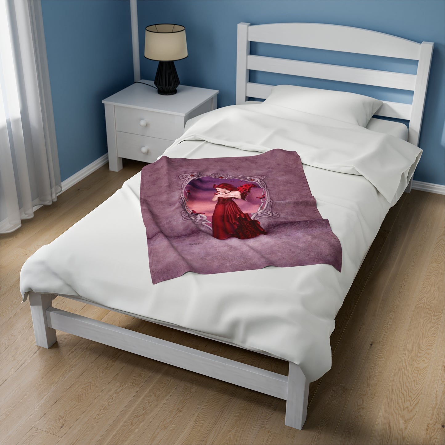 Velveteen Plush Blanket - Birthstones - Garnet