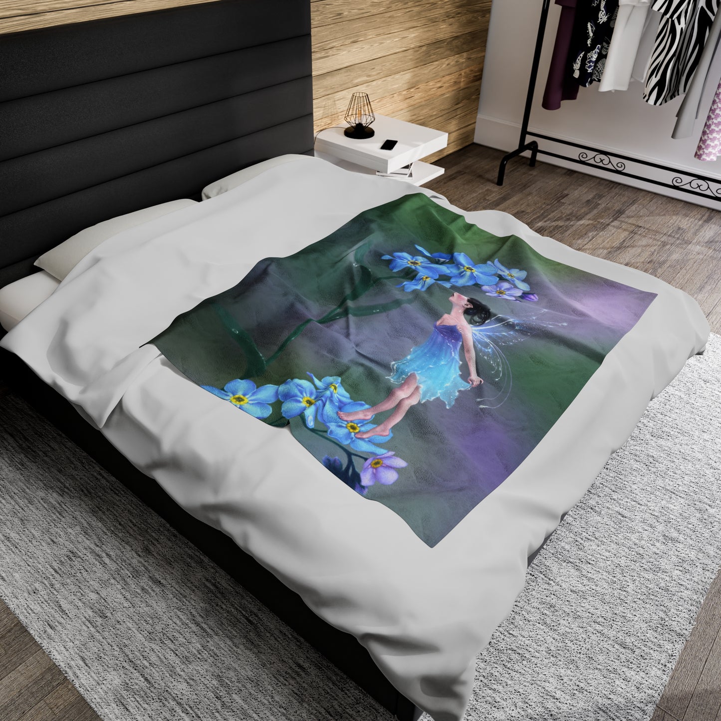 Velveteen Plush Blanket - Forget-Me-Not