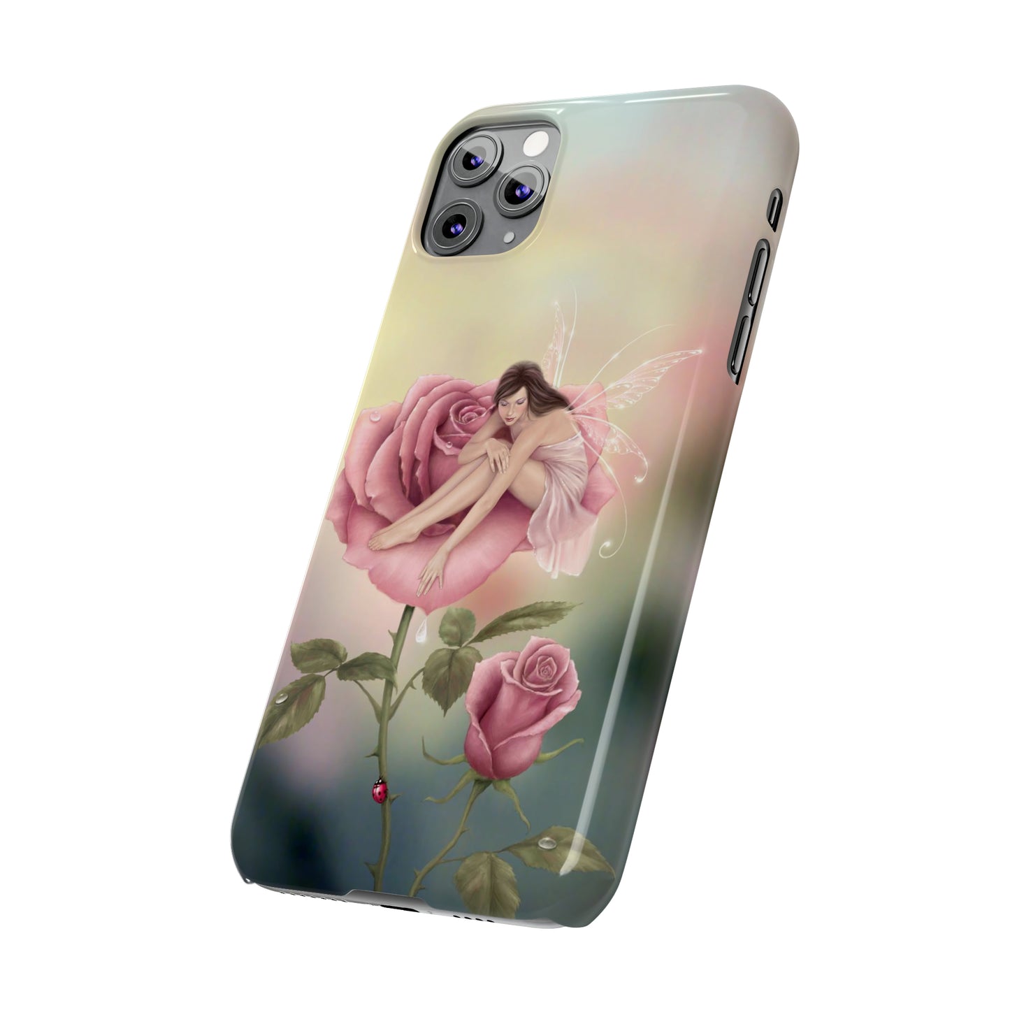 Slim Phone Case - Rose Flower Fairy