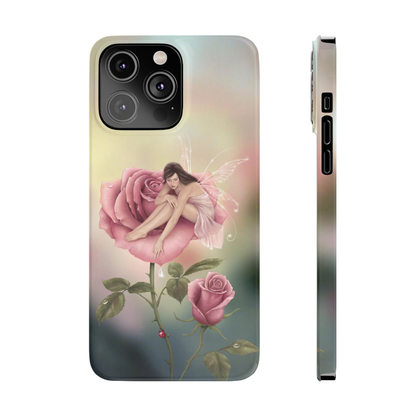Slim Phone Case - Rose Flower Fairy