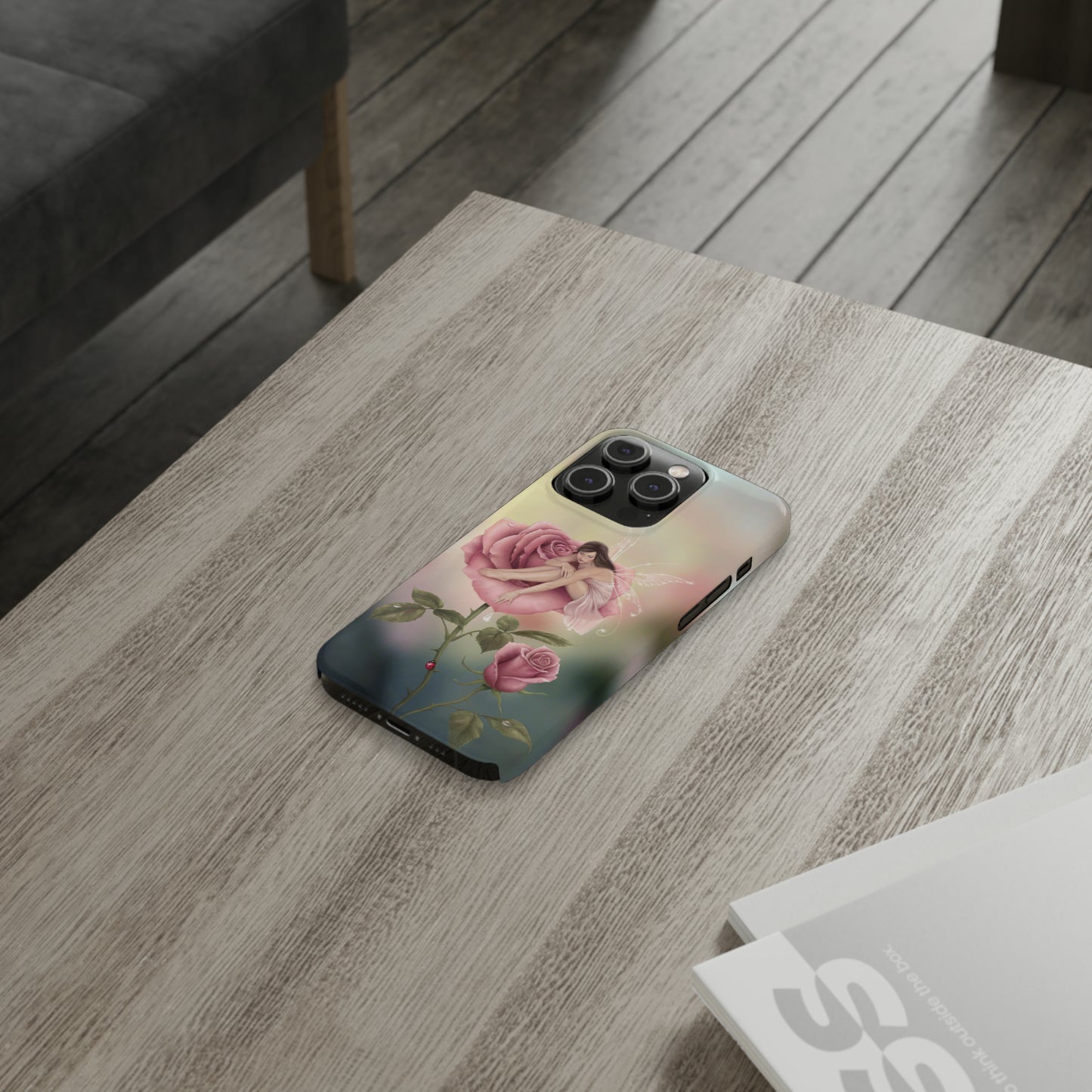Slim Phone Case - Rose Flower Fairy