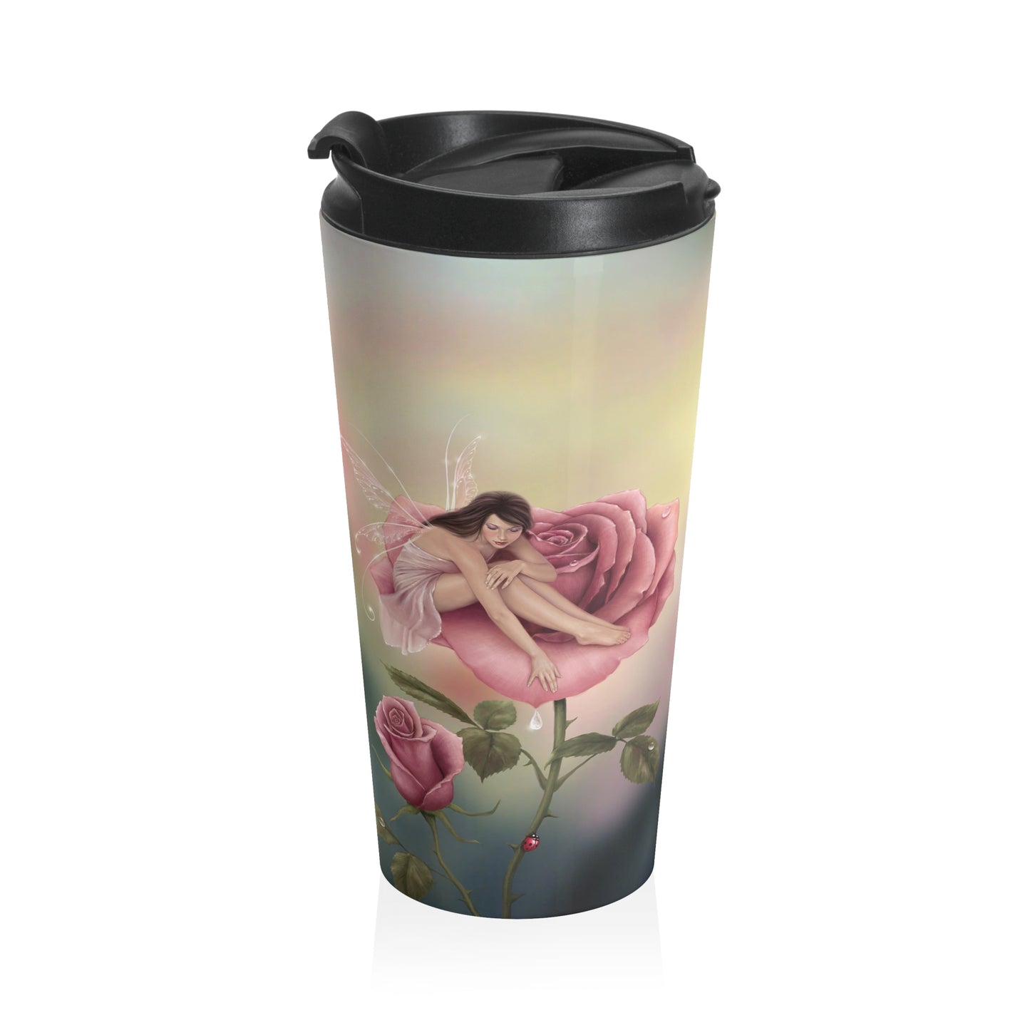 Travel Mug - Rose Flower Fairy