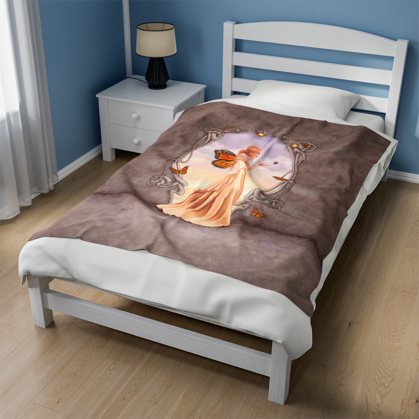 Velveteen Plush Blanket - Birthstones - Citrine