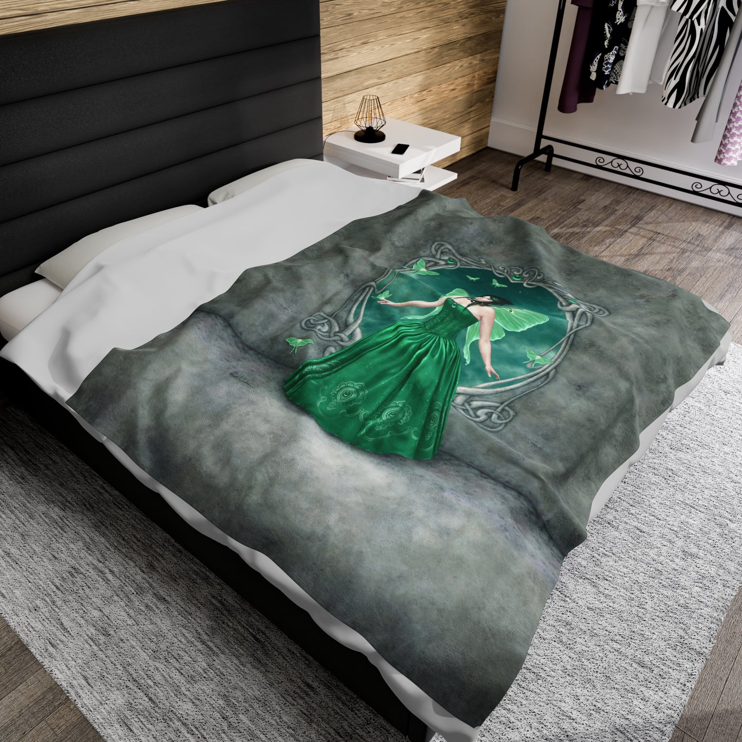 Velveteen Plush Blanket - Birthstones - Emerald