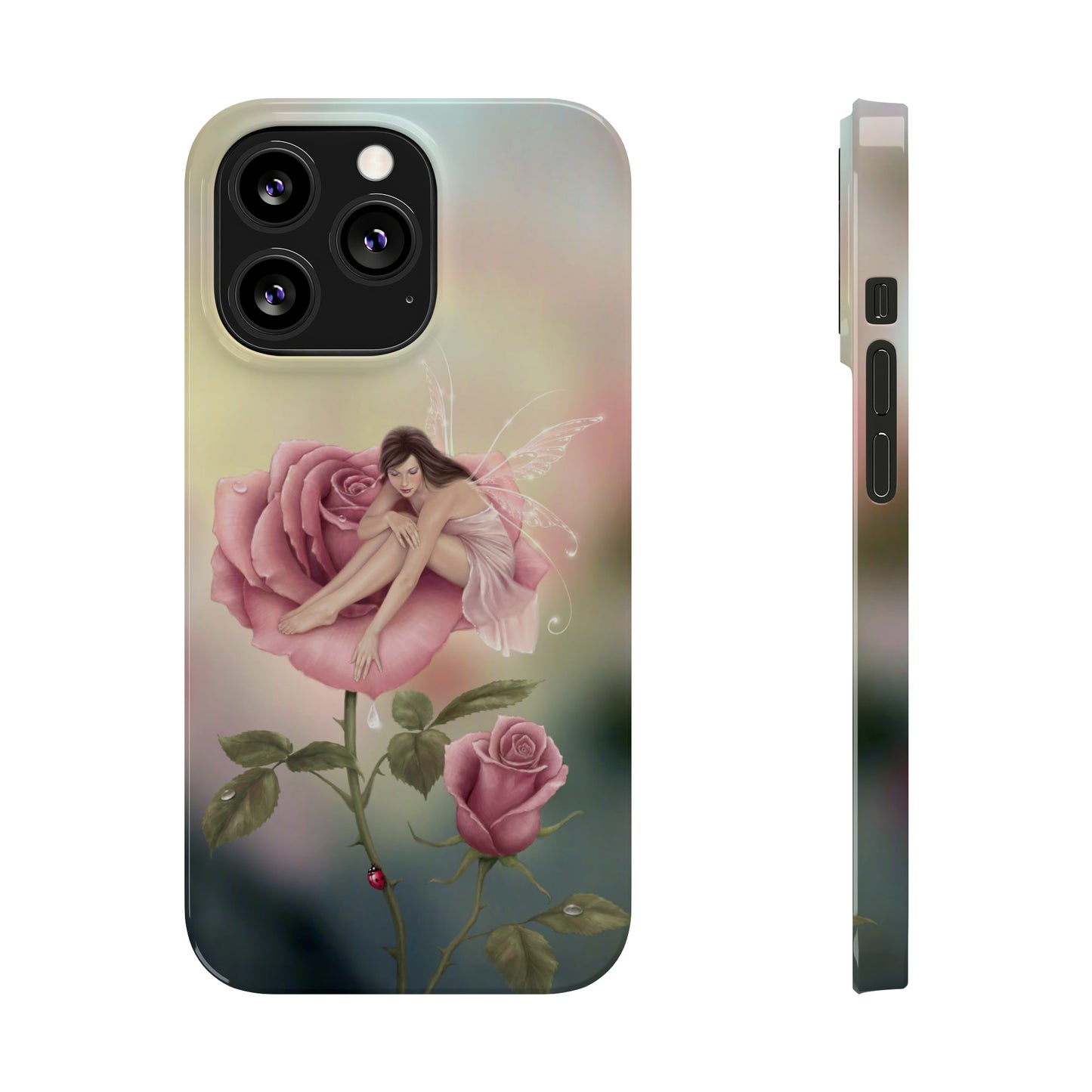 Slim Phone Case - Rose Flower Fairy