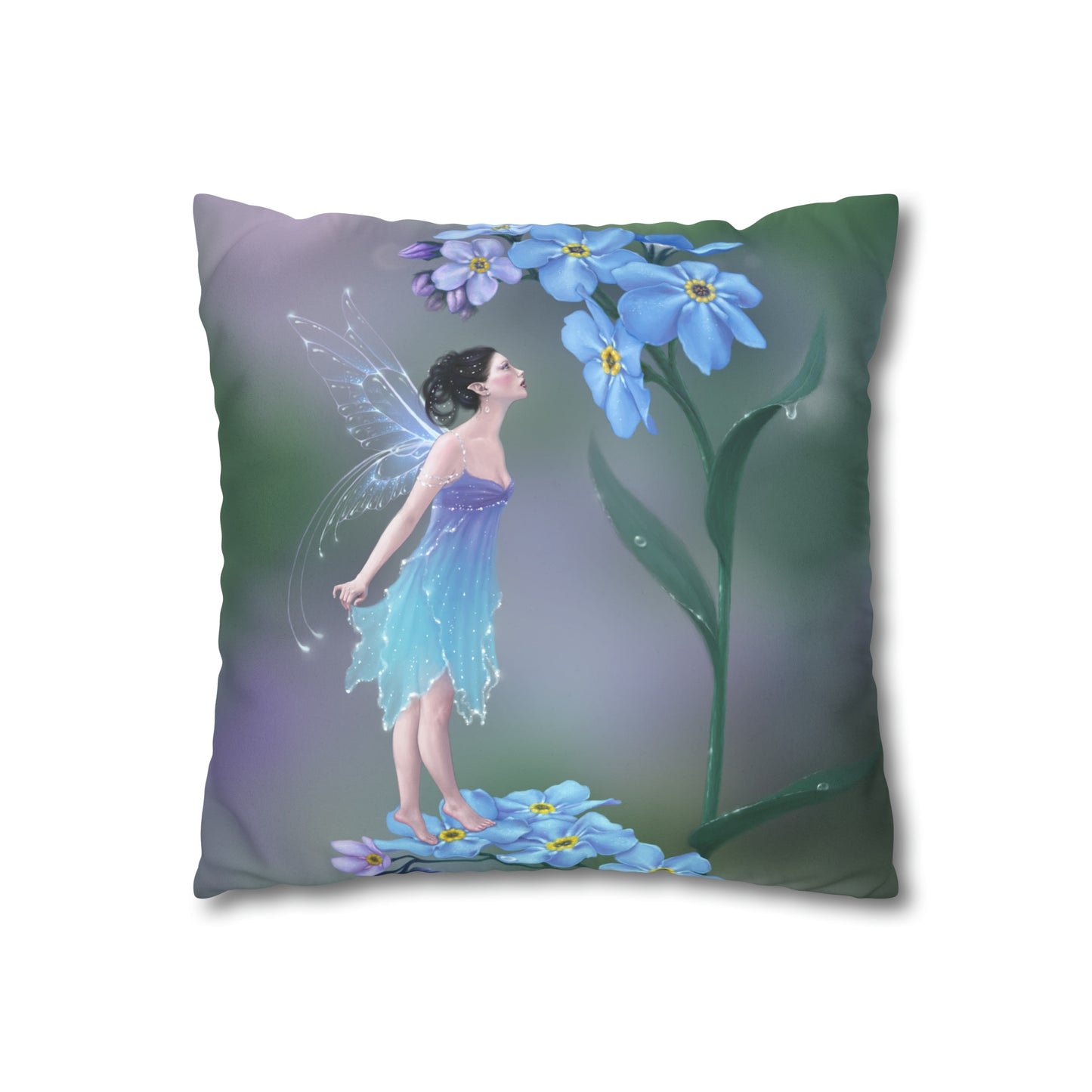 Throw Pillow Cover - Forget-Me-Not