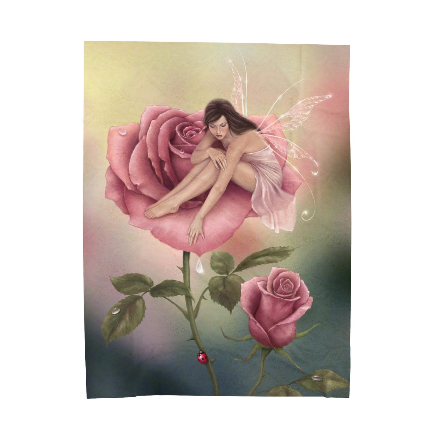 Velveteen Plush Blanket - Rose
