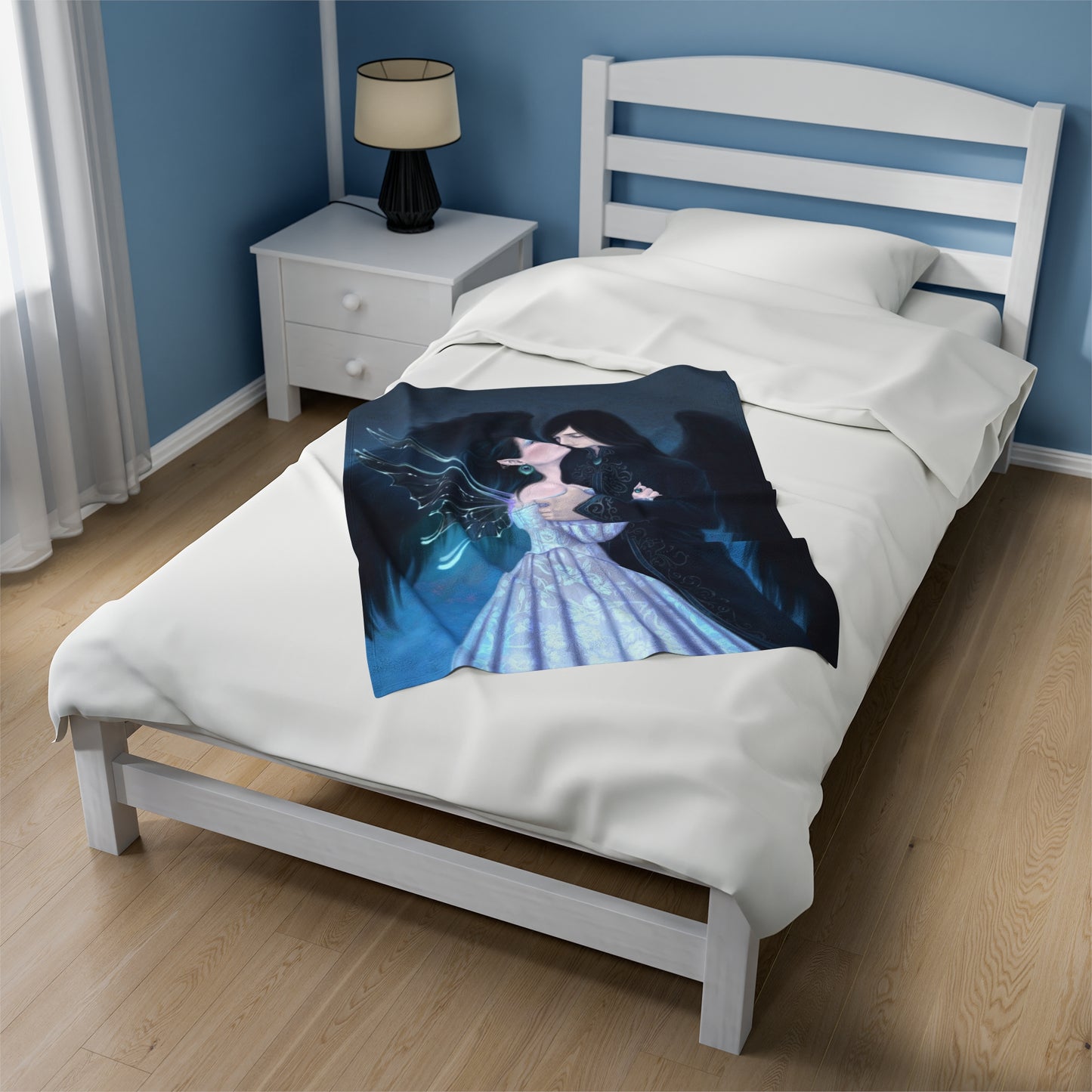 Velveteen Plush Blanket - Sapphire