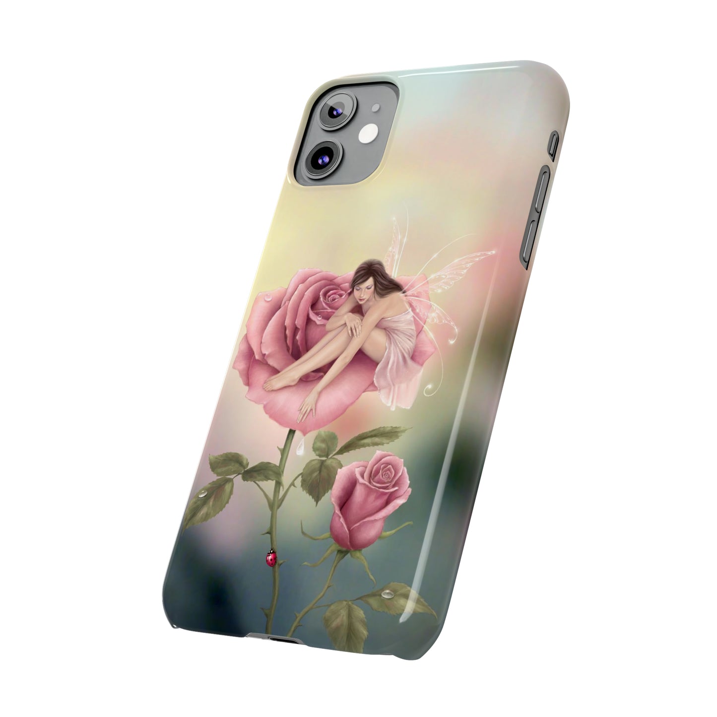 Slim Phone Case - Rose Flower Fairy